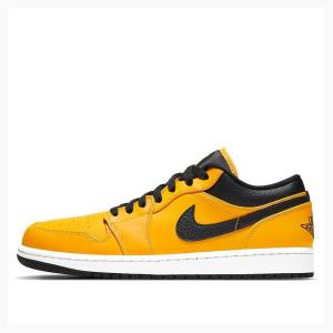 Nike Retro Low Spor Ayakkabı Air Jordan 1 Erkek Altın Siyah | JD-905LM
