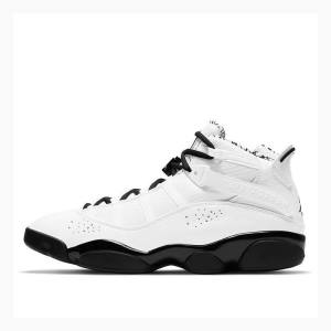 Nike Rings Motorsport (2021) Basketbol Ayakkabısı Air Jordan 6 Erkek Beyaz Siyah | JD-852TV