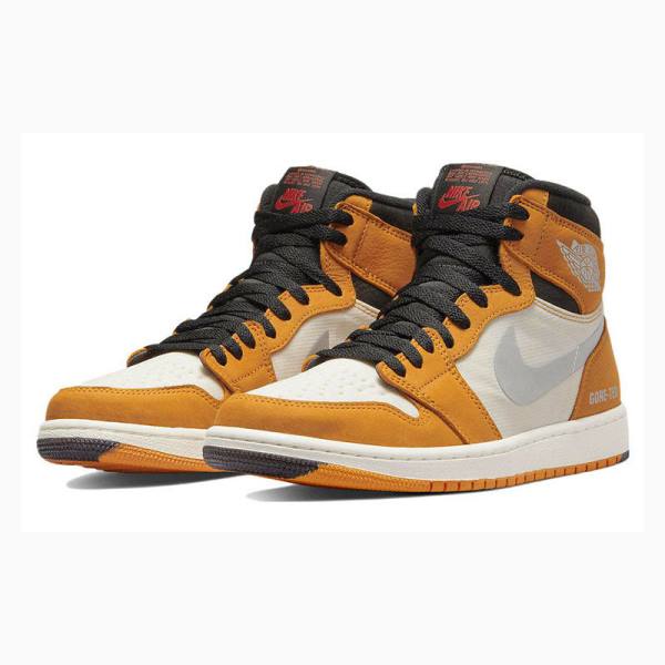 Nike Element Gore-Tex Basketbol Ayakkabısı Air Jordan 1 Erkek Sarı Siyah | JD-350DL