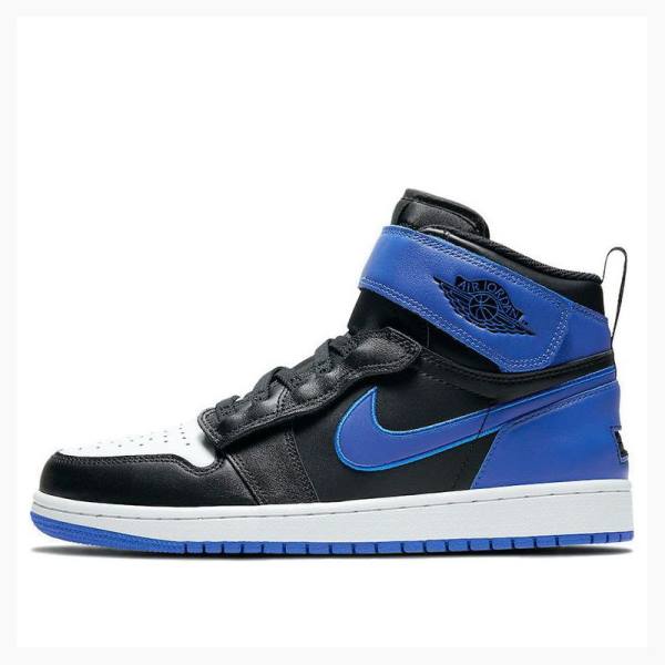 Nike High FlyEase \'Hyper Royal\' Basketbol Ayakkabısı Air Jordan 1 Erkek Siyah Mavi | JD-712UW