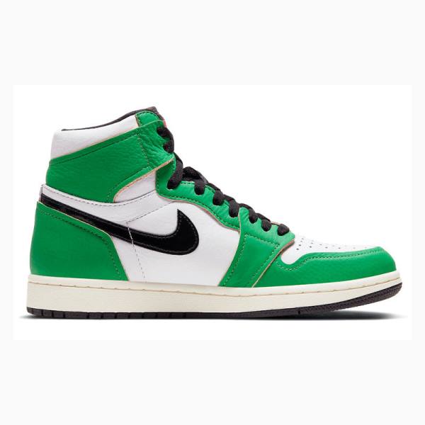 Nike High OG Lucky Basketbol Ayakkabısı Air Jordan 1 Kadın Yeşil Siyah | JD-584GV