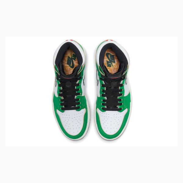 Nike High OG Lucky Basketbol Ayakkabısı Air Jordan 1 Kadın Yeşil Siyah | JD-584GV