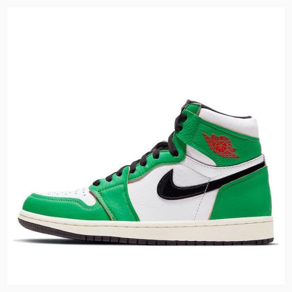Nike High OG Lucky Basketbol Ayakkabısı Air Jordan 1 Kadın Yeşil Siyah | JD-584GV