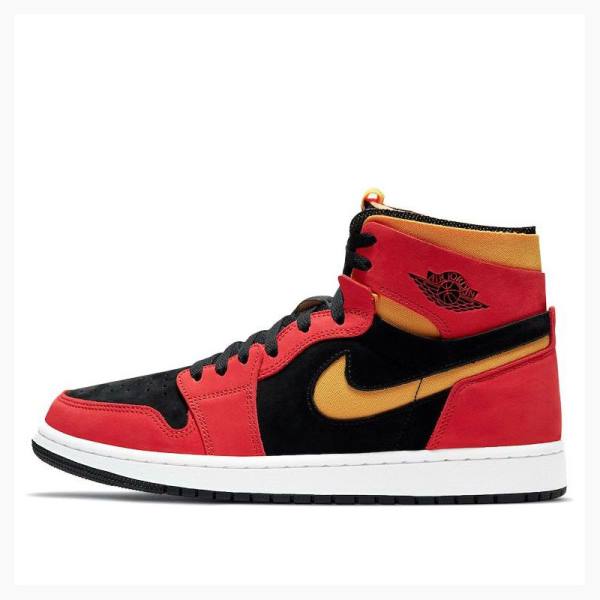Nike High Zoom Air CMFT Chile Basketbol Ayakkabısı Air Jordan 1 Erkek Kırmızı Sarı | JD-490BT