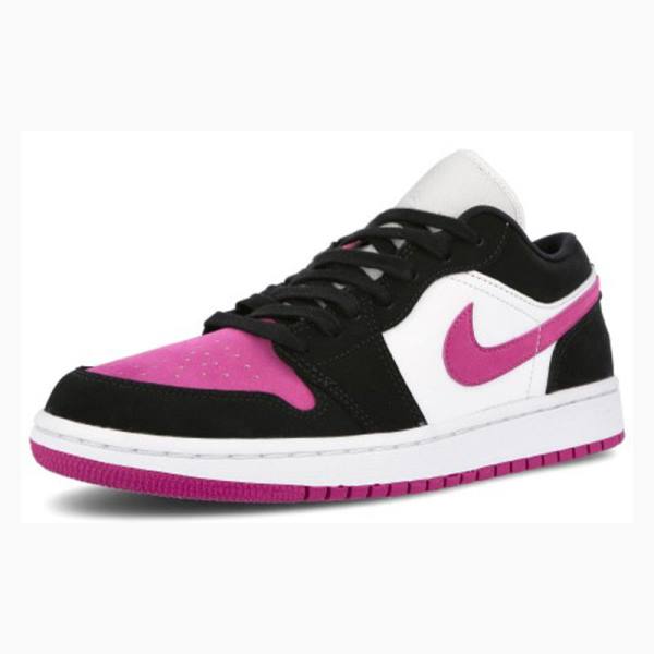 Nike Low Cactus Flower Spor Ayakkabı Air Jordan 1 Kadın Siyah Mor | JD-623PG