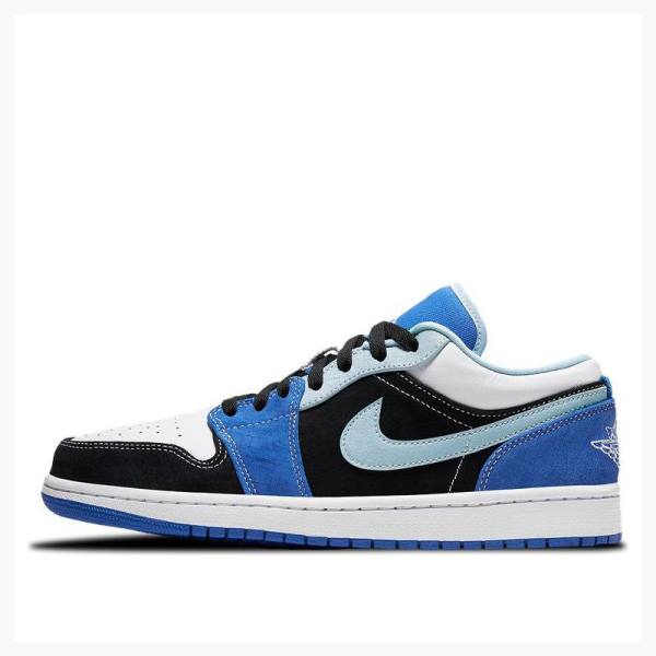 Nike Low SE \'Racer Blue\' Spor Ayakkabı Air Jordan 1 Erkek Siyah Mavi | JD-391LD