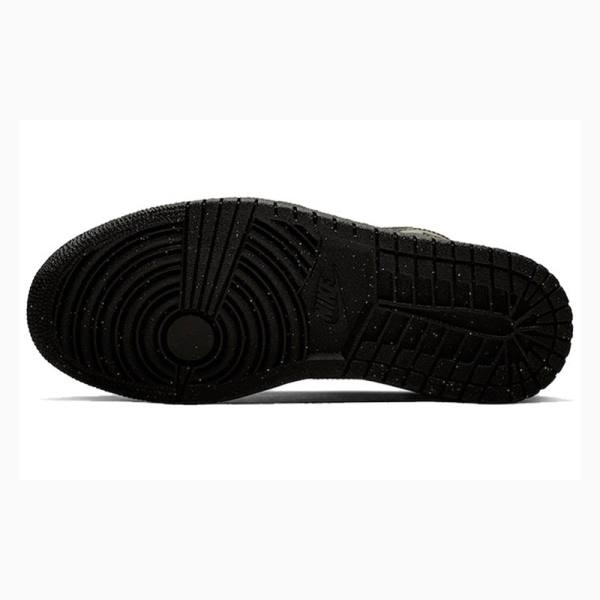 Nike Mid Cut Basketbol Ayakkabısı Air Jordan 1 Kadın Siyah | JD-527JT