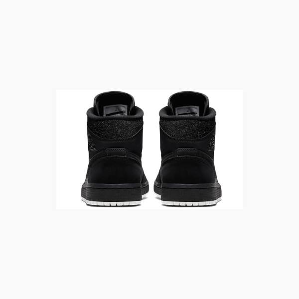 Nike Mid Cut Basketbol Ayakkabısı Air Jordan 1 Kadın Siyah | JD-912PO