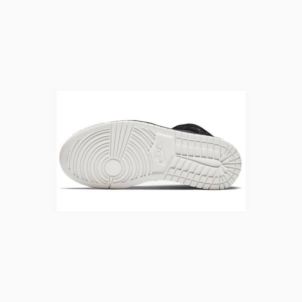 Nike Mid Cut Basketbol Ayakkabısı Air Jordan 1 Kadın Siyah | JD-912PO