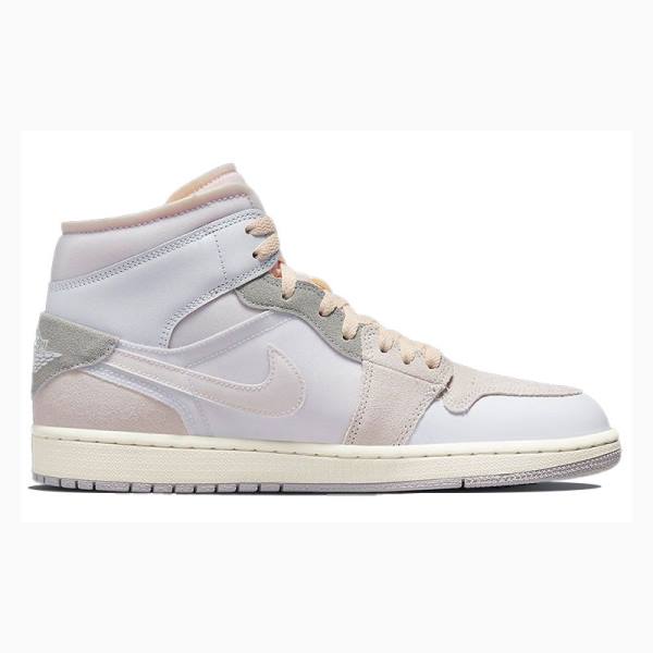 Nike Mid Cut SE Craft Phantom Basketbol Ayakkabısı Air Jordan 1 Erkek Beyaz | JD-316ZN