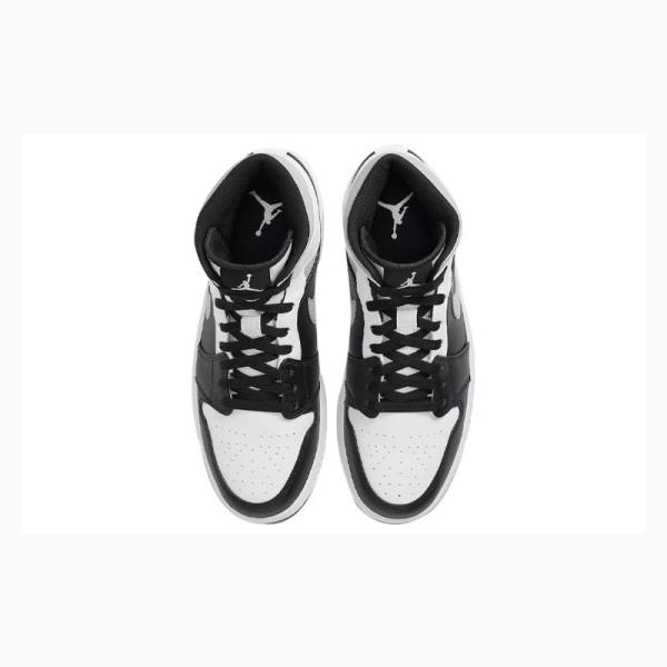 Nike Mid Cut Shadow Basketbol Ayakkabısı Air Jordan 1 Erkek Gri Siyah Beyaz | JD-481BT