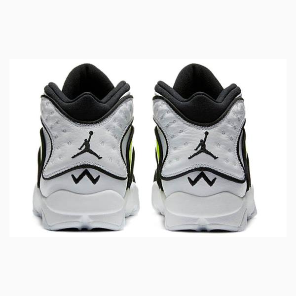 Nike OG Volt Splatter Basketbol Ayakkabısı Air Jordan Kadın Beyaz Siyah Yeşil | JD-163EA
