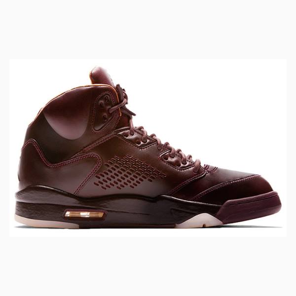 Nike Premium Bordeaux Basketbol Ayakkabısı Air Jordan 5 Erkek Kırmızı | JD-703AN