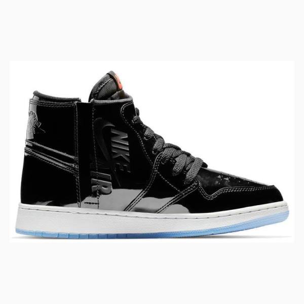 Nike Rebel XX 'Black Rugan' Basketbol Ayakkabısı Air Jordan 1 Kadın Siyah | JD-812TG