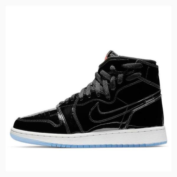 Nike Rebel XX \'Black Rugan\' Basketbol Ayakkabısı Air Jordan 1 Kadın Siyah | JD-812TG