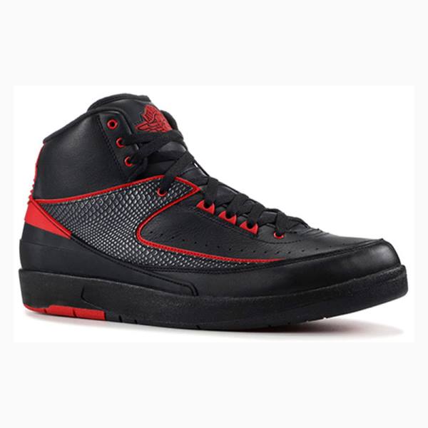 Nike Retro Alternate Basketbol Ayakkabısı Air Jordan 2 Erkek Siyah Kırmızı | JD-031GB