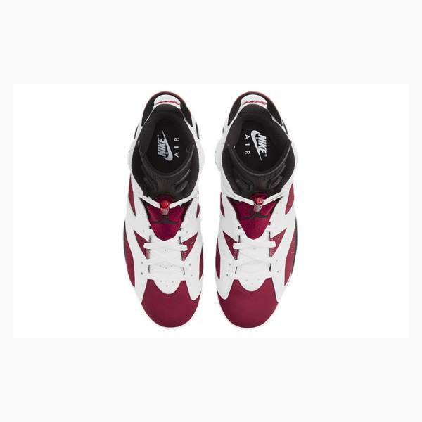Nike Retro Carmine Basketbol Ayakkabısı Air Jordan 6 Erkek Beyaz Kırmızı Siyah | JD-194XD