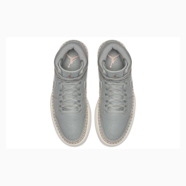 Nike Retro HI PRM Mica Bronze Basketbol Ayakkabısı Air Jordan 1 Kadın Gri | JD-341TU