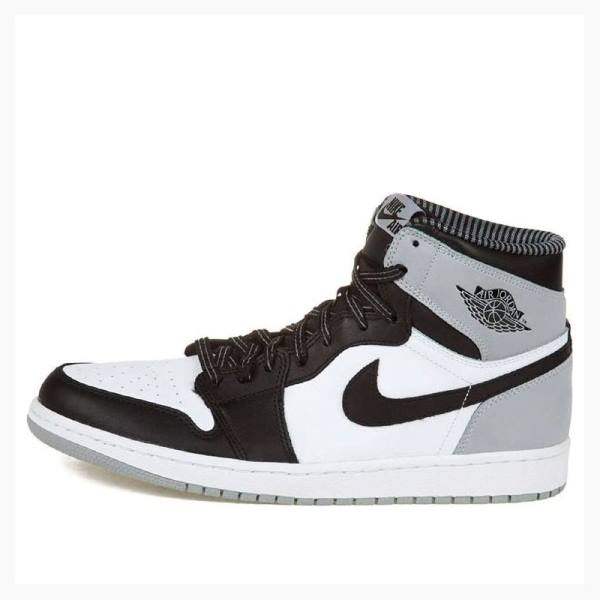 Nike Retro High OG Baron Basketbol Ayakkabısı Air Jordan 1 Erkek Siyah Beyaz Gri | JD-740NV
