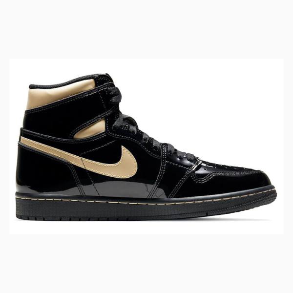 Nike Retro High OG Metallic Basketbol Ayakkabısı Air Jordan 1 Erkek Siyah Altın | JD-782WP