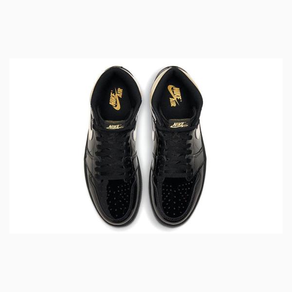 Nike Retro High OG Metallic Basketbol Ayakkabısı Air Jordan 1 Erkek Siyah Altın | JD-782WP