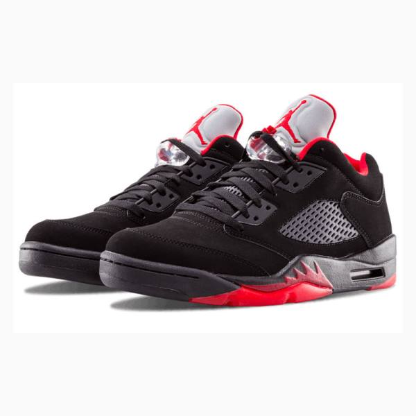 Nike Retro Low Alternate 90 Spor Ayakkabı Air Jordan 5 Erkek Siyah Kırmızı | JD-461ON