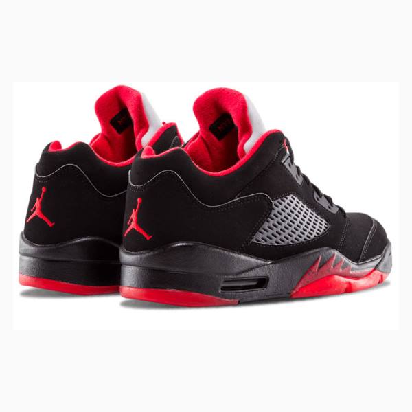 Nike Retro Low Alternate 90 Spor Ayakkabı Air Jordan 5 Erkek Siyah Kırmızı | JD-461ON