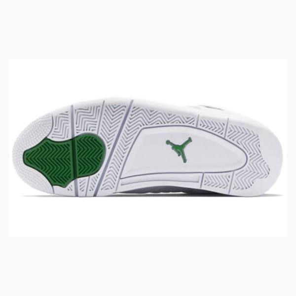Nike Retro Metallic Pack Basketbol Ayakkabısı Air Jordan 4 Erkek Beyaz Yeşil | JD-691EA