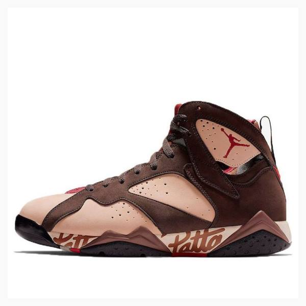 Nike Retro Patta - Shimmer Basketbol Ayakkabısı Air Jordan 7 Erkek Kahverengi | JD-325IE
