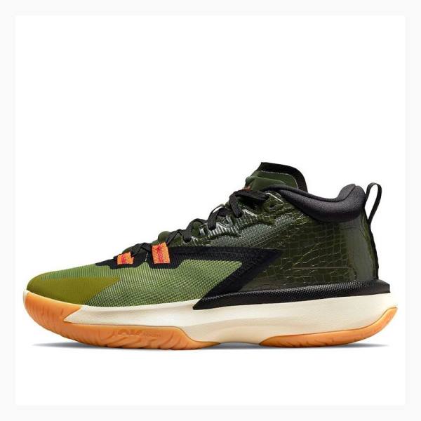 Nike Zion 1 PF Carbon Basketbol Ayakkabısı Air Jordan Erkek Siyah Yeşil | JD-378IP